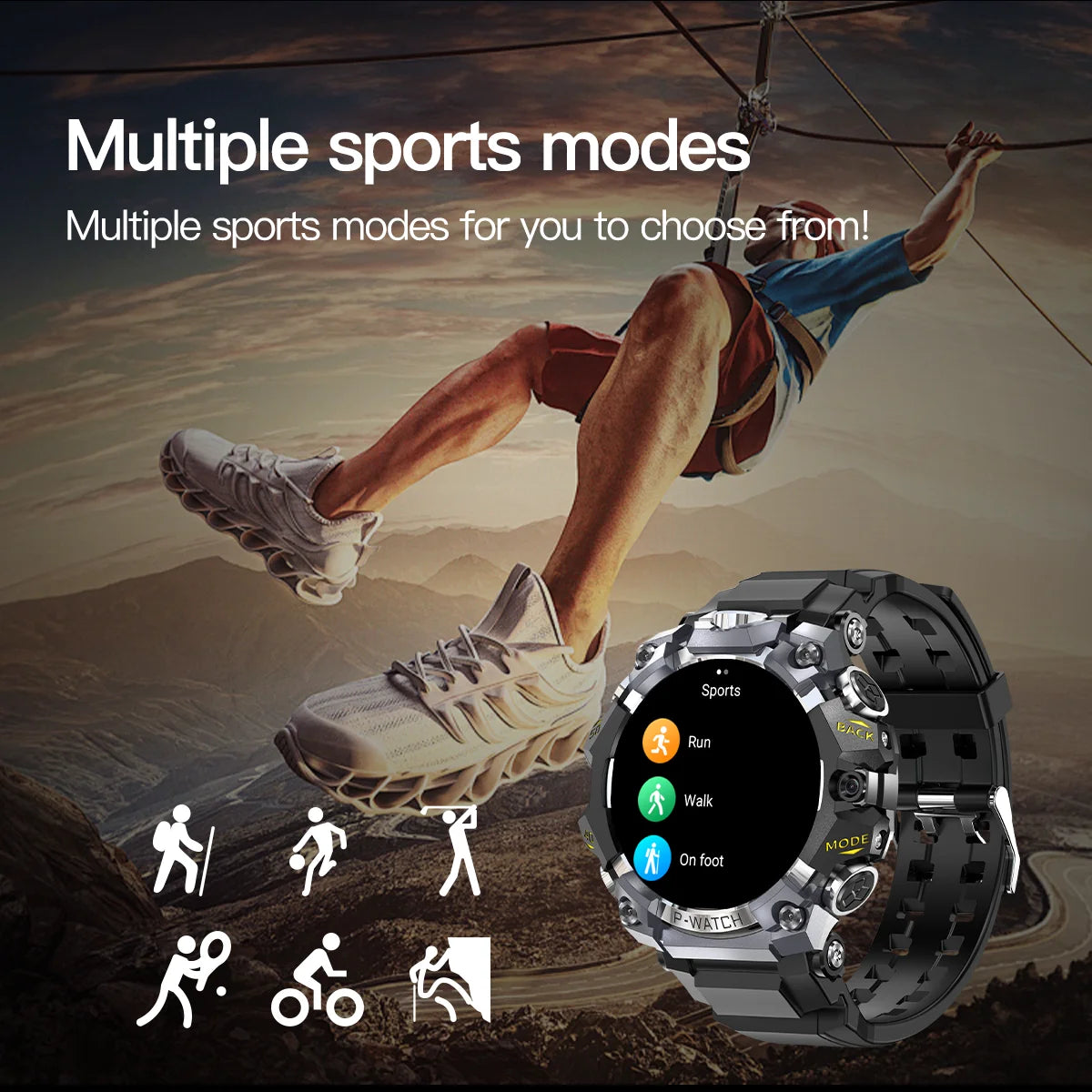 Multi-sport smartwatch with GPS and health tracking, ideal for athletes and outdoor adventurers –Raezure Aetherion