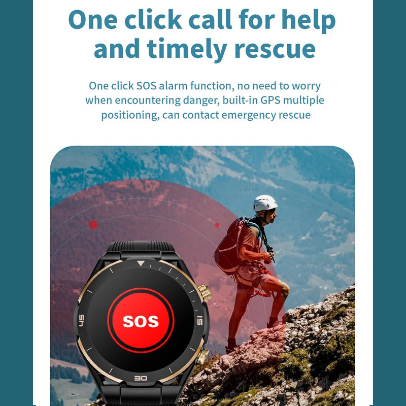 Raezure Vaughn Smartwatch with one-click SOS emergency alert and GPS rescue support